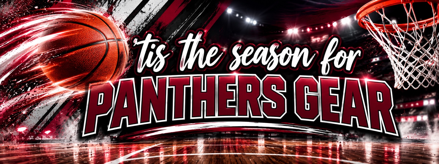 ’tis the season for Panthers Gear — basketball arena banner